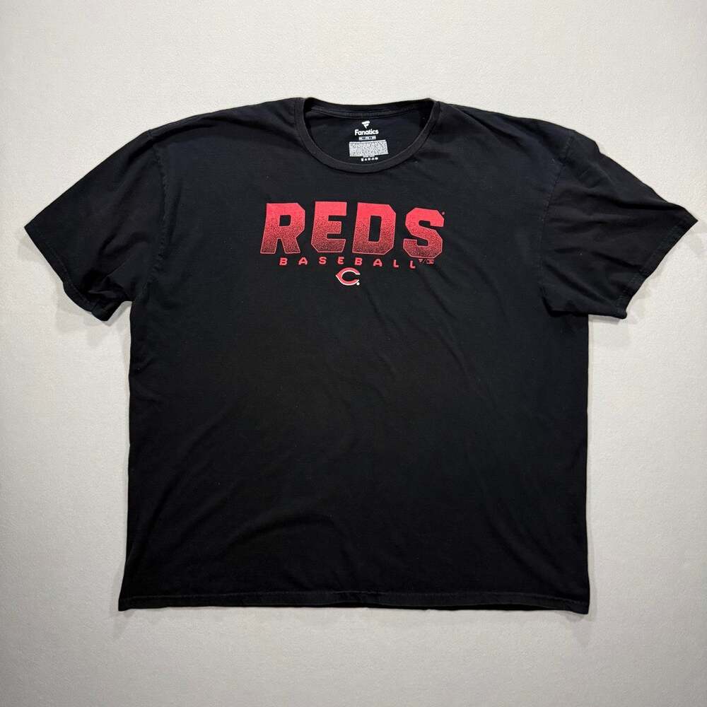 Fanatics Cincinnati Reds T Shirt Mens 3XL Black MLB Baseball Graphic Tee